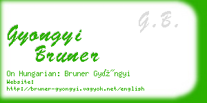 gyongyi bruner business card